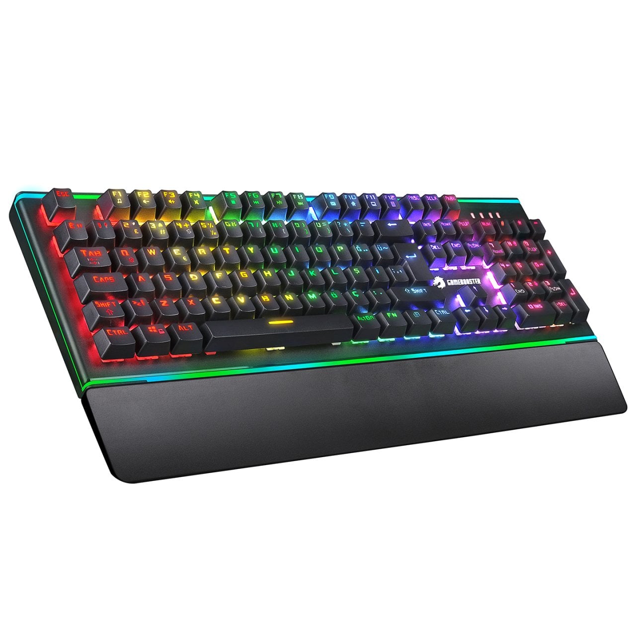 GameBooster G906B Spectrum Rainbow Aydınlatmalaı Bileklikli Mekanik Oyun Klavyesi