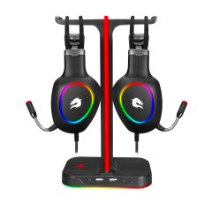 GameBooster HS01 RGB Aydınlatmalı İkili Kulaklık Standı
