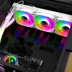 GameBooster INFINITY 360 White Edition ARGB Fanlı 360mm Intel 1700/AM5 Serisi Uyumlu Sıvı Soğutma Sistemi (Beyaz)