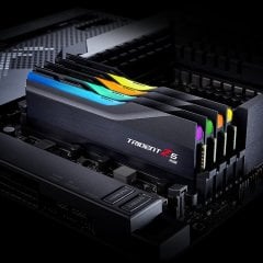 G.SKILL Trident Z5 RGB Siyah DDR5-7600Mhz CL36 32GB (2x16GB) DUAL (36-46-46-121) 1.4V Bellek Kiti