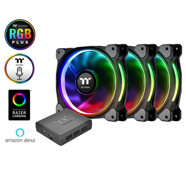 Thermaltake Riing Plus 3x140mm Adreslenebilir RGB Led'li, Fan Kontrollü, Kasa&Radyatör Fanı