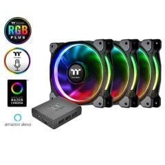 Thermaltake Riing Plus 3x140mm Adreslenebilir RGB Led'li, Fan Kontrollü, Kasa&Radyatör Fanı