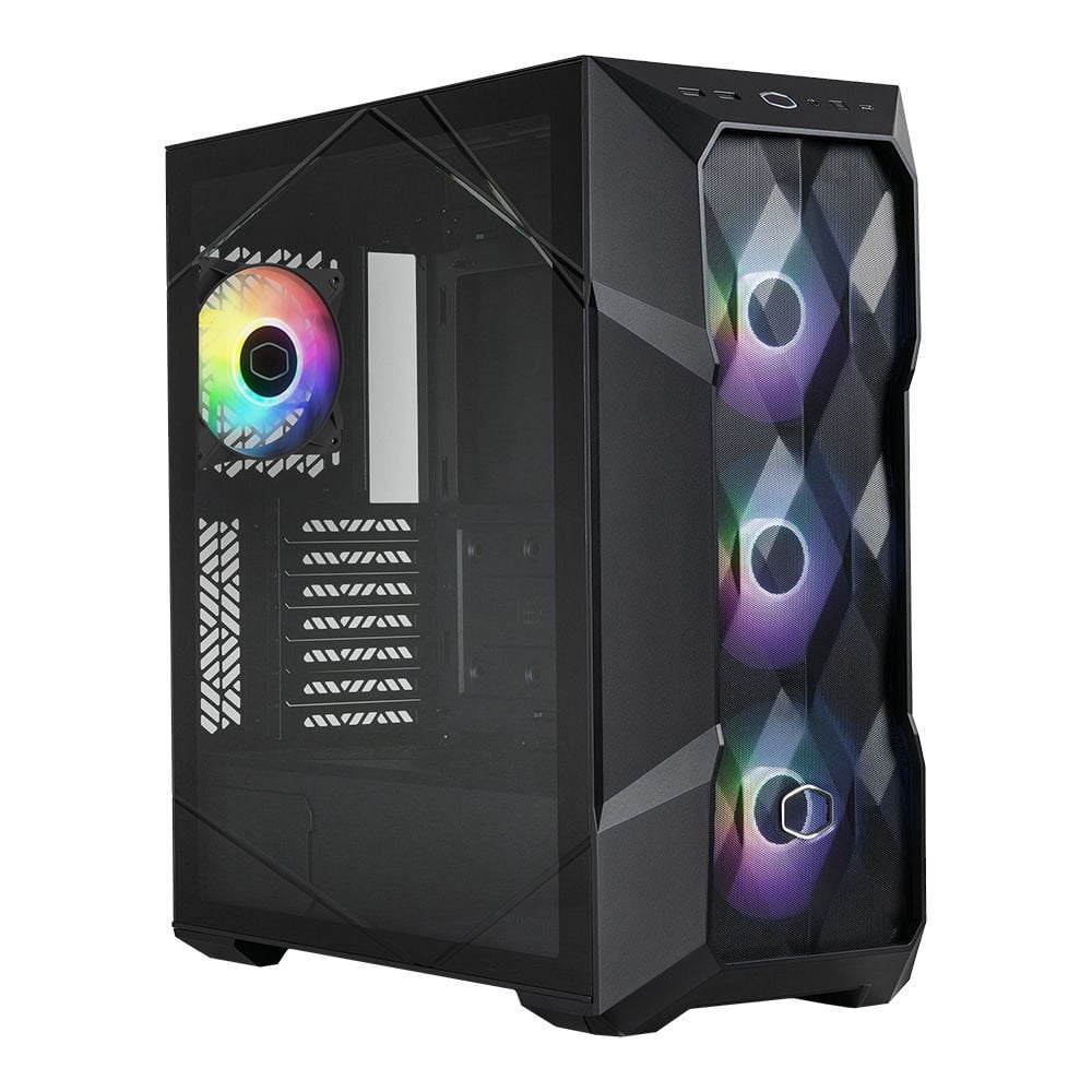 CoolerMaster MasterBox TD500 V2 Siyah ARGB 4x120mm Fanlı, Tempered Glass Kristal Mesh Ön panelli MidTower Kasa