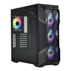 CoolerMaster MasterBox TD500 V2 Siyah ARGB 4x120mm Fanlı, Tempered Glass Kristal Mesh Ön panelli MidTower Kasa