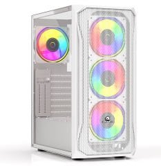 GameBooster GB-T005MW USB3.0 RGB fan Mesh Panel Beyaz kasa (PSU Yok)