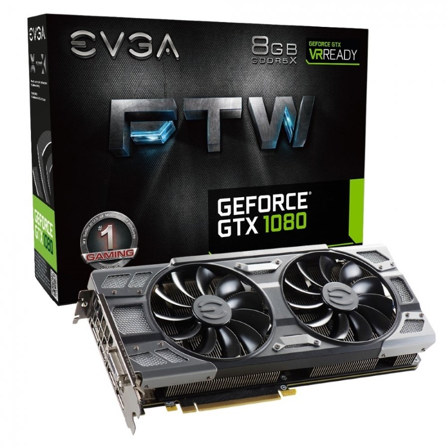 EVGA GTX 1080 8GB GDDR5X 256bit FTW RGB Color LED ACX 3.0+ Nvidia Ekran Kartı