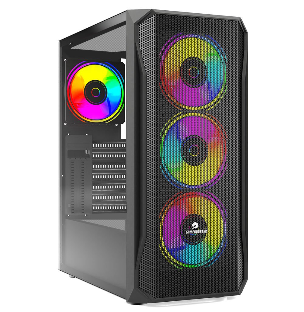 GameBooster GB-T005MB USB3.0 RGB fan Mesh Panel Siyah kasa (PSU Yok)