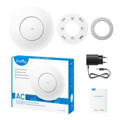 Cudy AP1300 AC1200 2.4GHz/5GHz 1200Mbps 1Port Gigabit Wi-Fi 5 Mesh Kablosuz Tavan Tipi Access Point