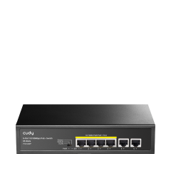 Cudy FS1006P 4 Port 10/100Mbps 2*FE Uplink VLAN&Extend Mode 250m 60W POE+ Ethernet Switch