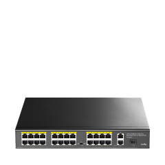 Cudy FS1026PS1 24 Port 10/100Mbps 1*SFP 2*GE RJ45 VLAN&Extend Mode 250m 300W 1U POE+ Ethernet Switch