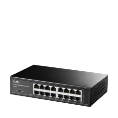 Cudy GS1016 16 Port 10/100/1000Mbps VLAN&Extend Mode 8'' Rock-Mount Çelik Gigabit Ethernet Switch
