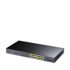 Cudy GS1020PS2 16 Port 10/100/1000Mbps 2*SFP VLAN&Extend 200W 19'' Rock-Mount POE+ Ethernet Switch