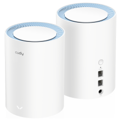 Cudy M1200 2-Pack AC1200 2.4GHz/5GHz 1200Mbps 2Port FE 2'li Kablosuz Whole Mesh Wi-Fi Sistemi