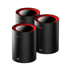 Cudy M3000 3-Pack AX3000 2.4GHz/5GHz 3000Mbps 1*GE 1*2.5GE 3'lü Kablosuz Whole Mesh Wi-Fi Sistemi