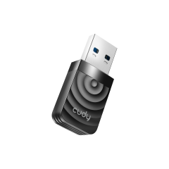 Cudy WU1300S AC1300 2.4GHz/5GHz 1300Mbps Wi-Fi 5 2dBi Dahili Anten Kablosuz USB3.0 Wi-Fi Adaptör