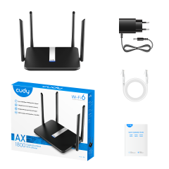 Cudy X6 AX1800 2.4GHz/5GHz 1800Mbps 5Port Gigabit Wi-Fi 6 Kablosuz Mesh Router