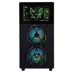 PowerBoost PB-P4367BB USB 3.0, ATX LCD Mesh Panel, ARGB Fanlı Siyah Kasa