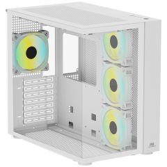 PowerBoost PB-SS02W Sea View USB 3.0, ATX 7 x RGB Fanlı Beyaz Kasa