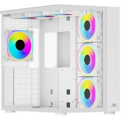 PowerBoost PB-SS02W Sea View USB 3.0, ATX 7 x RGB Fanlı Beyaz Kasa