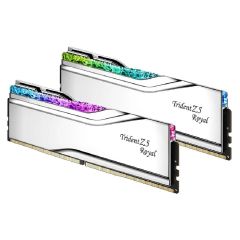 GSKILL 32GB (2x16GB) Trident Z5 Royal Silver RGB DDR5 6400MHz CL32 1.40V Dual Kit Bellek