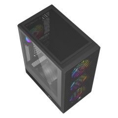 PowerBoost A600B 600W 80+ ATX USB 3.0 Rainbow Fanlı Mesh Gaming Siyah Kasa