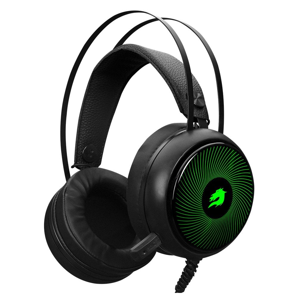 GameBooster  Rebel H12 7 Renk RGB Aydınlatmalı  Kısa Mikrofonlu Siyah oyuncu kulaklığı