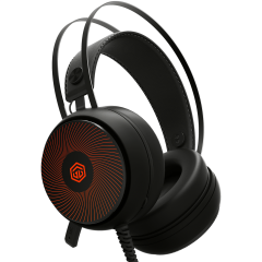 GameBooster  Rebel H12 7 Renk RGB Aydınlatmalı  Kısa Mikrofonlu Siyah oyuncu kulaklığı