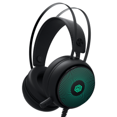 GameBooster  Rebel H12 7 Renk RGB Aydınlatmalı  Kısa Mikrofonlu Siyah oyuncu kulaklığı