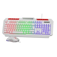 GameBooster KM-11W Knight Beyaz Klavye Mouse Set