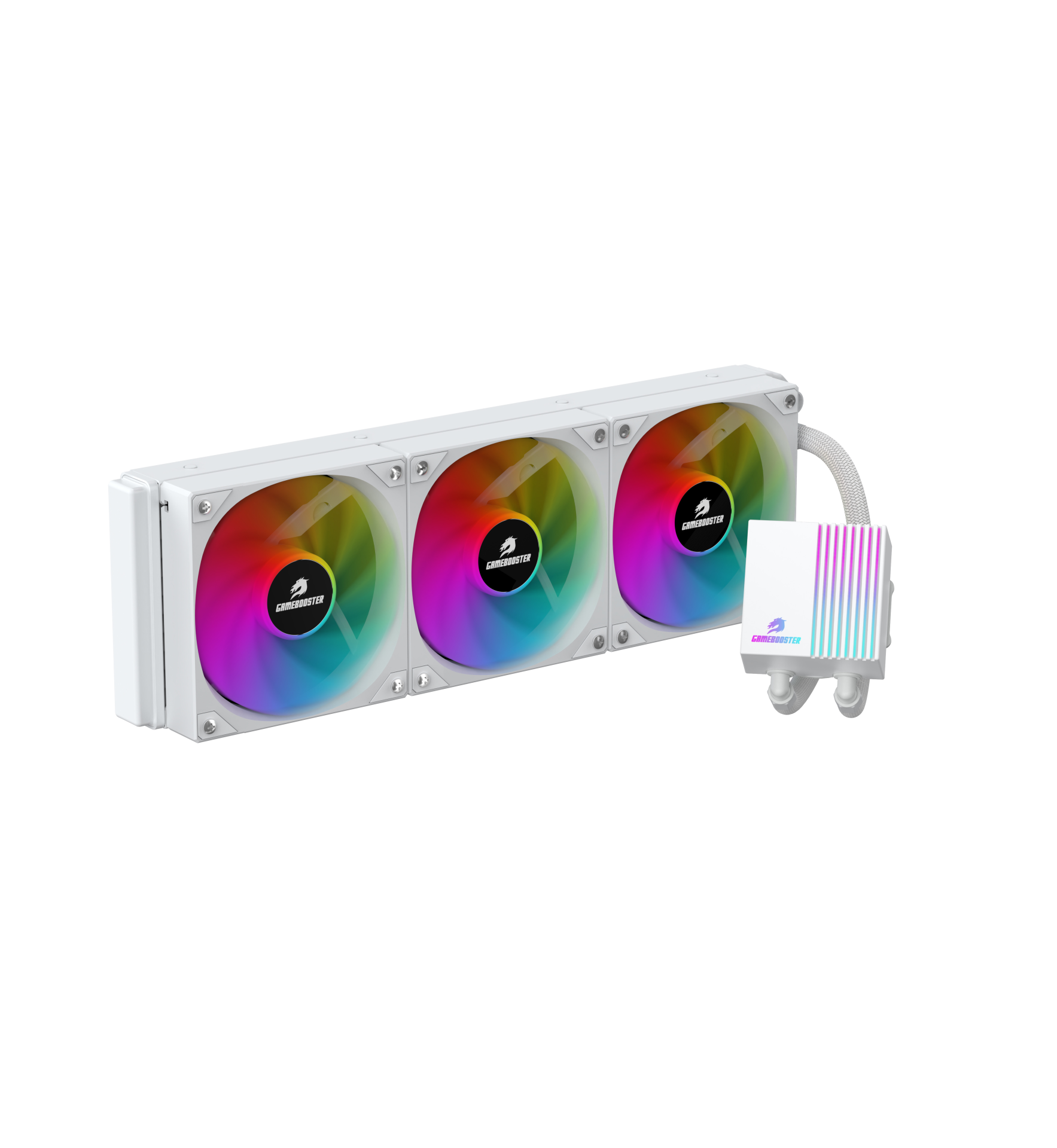 GameBooster PRIME P360W Rainbow Fanlı LGA1700/AM5 Uyumlu 360mm CPU Sıvı Soğutma Sistemi (Beyaz)
