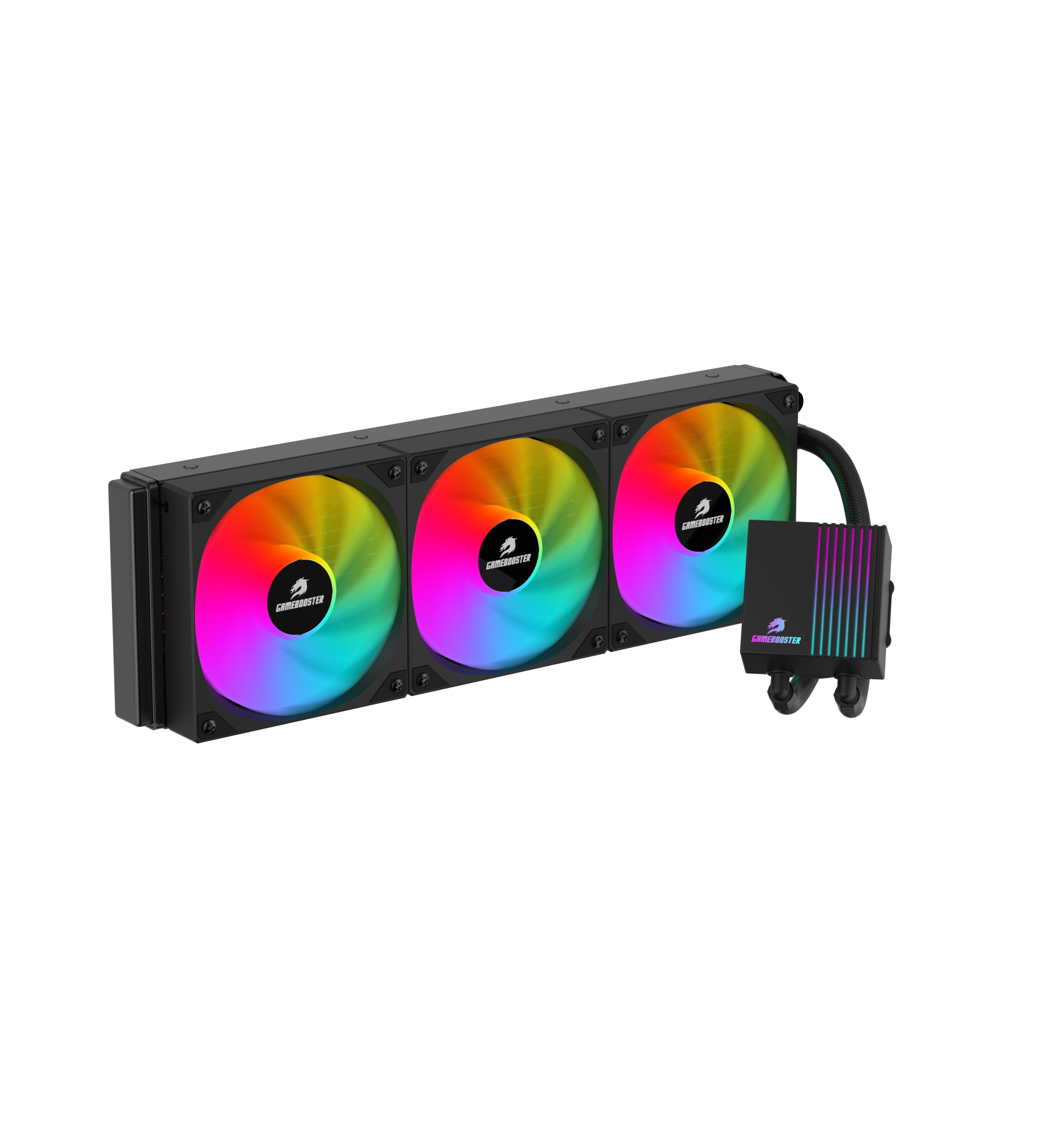 GameBooster PRIME P360B Rainbow Fanlı LGA1700/AM5 Uyumlu 360mm CPU Sıvı Soğutma Sistemi (Siyah)