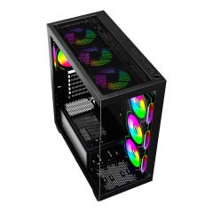 GameBooster FALCON A750B 750W 80+ BRONZE USB 3.0 Mesh 7*ARGB Fanlı Mid-T ATX Gaming Siyah Kasa