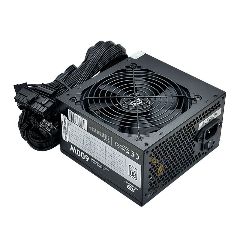 PowerBoost PB600WB 600W 80+ White APFC 4*PCI-E 6+2 Pin 12cm Siyah Fanlı ATX Power Supply (Bulk)