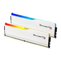 GSKILL Ripjaws M5 Beyaz RGB DDR5-6400Mhz CL36 32GB (2x16GB) Dual (36-48-48-96) 1.35V Bellek Kiti