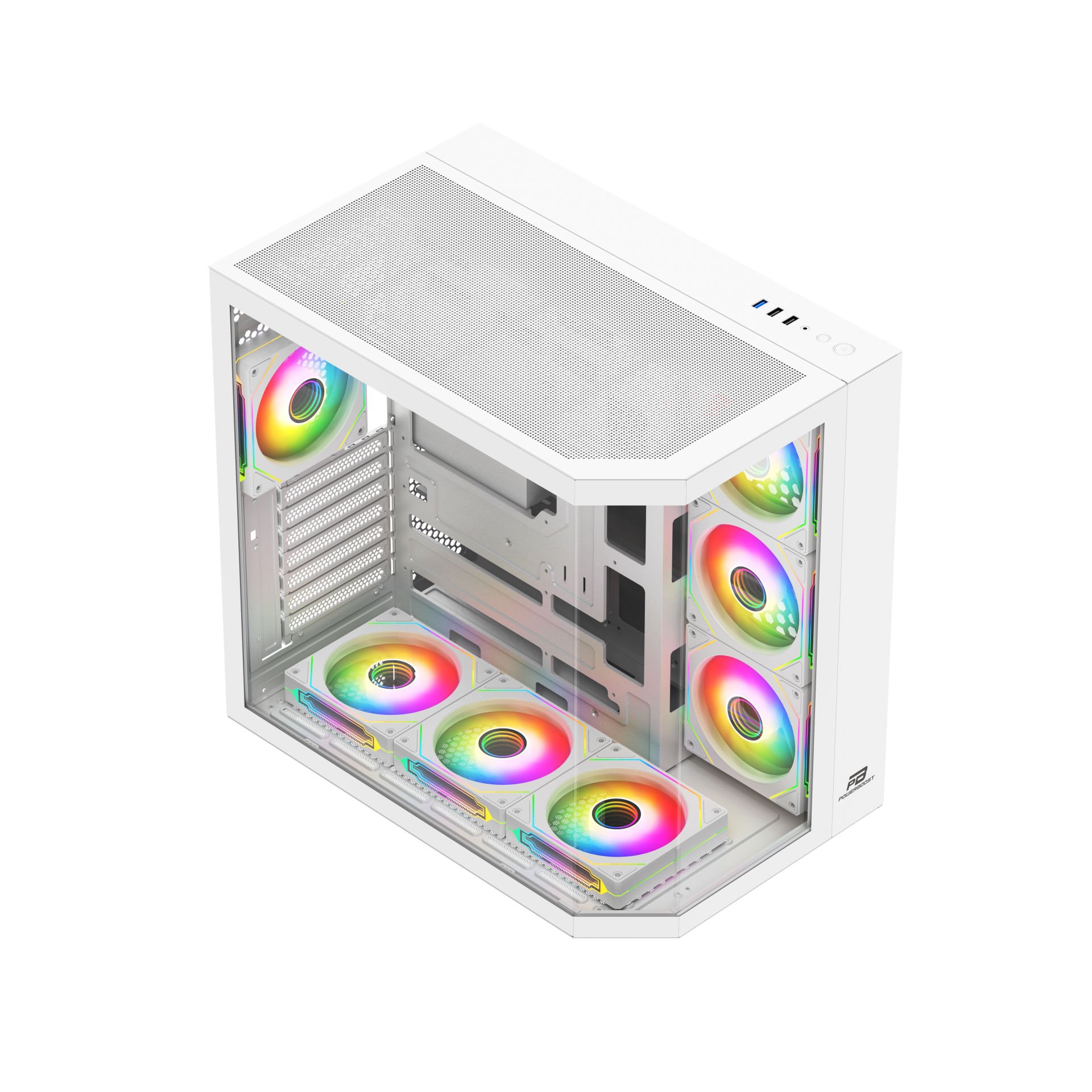 PowerBoost PBA4375W 750W Beyaz ARGB Gaming Kasa