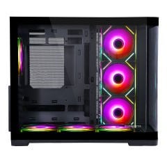 GameBooster GB-G2852B Curved Temperli Camlı Type-C 3.1 7*12cm ARGB Fan Seaview ATX Gaming Siyah Kasa