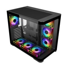 GameBooster GB-G2852B-850W 80+ BRONZE Curved Cam Type-C3.1 7*12cm ARGB Fan Seaview Gaming Siyah Kasa
