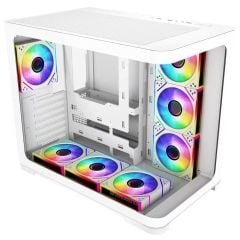 GameBooster GB-G2852W-750W 80+ BRONZE Curved Cam Type-C3.1 7*12cm ARGB Fan Seaview Gaming Beyaz Kasa