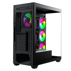 GameBooster FALCON LITE A7501B 750W 80+ BRONZE 4*ARGB Fan Mid-T ATX SeaView Gaming Siyah Kasa