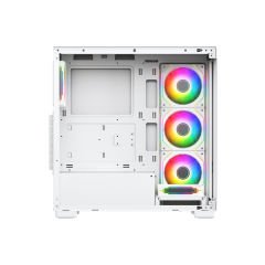 GameBooster A7505W 750W 80+ BRONZE 5*ARGB Fan Mid-T ATX SeaView Gaming Beyaz Kasa