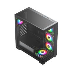 GameBooster A7505B 750W 80+ BRONZE 5*ARGB Fan Mid-T ATX SeaView Gaming Siyah Kasa
