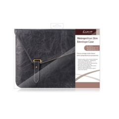 LUXA2 Metropolitan 13'' Mac Book Pro İnce Deri Zarf Kılıf - Siyah