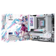 Maxsun İCraft B860M Cross PRO WIFI LGA1851 DDR5 8000Mhz M.2 HDMI mAtx Intel Anakart Beyaz