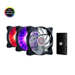 CM MastCM MasterFan Pro 120 Air Balance 3'lü paket 3x120mm RGB Led'li Kasa Fanı RGB Kontrol Üniteli