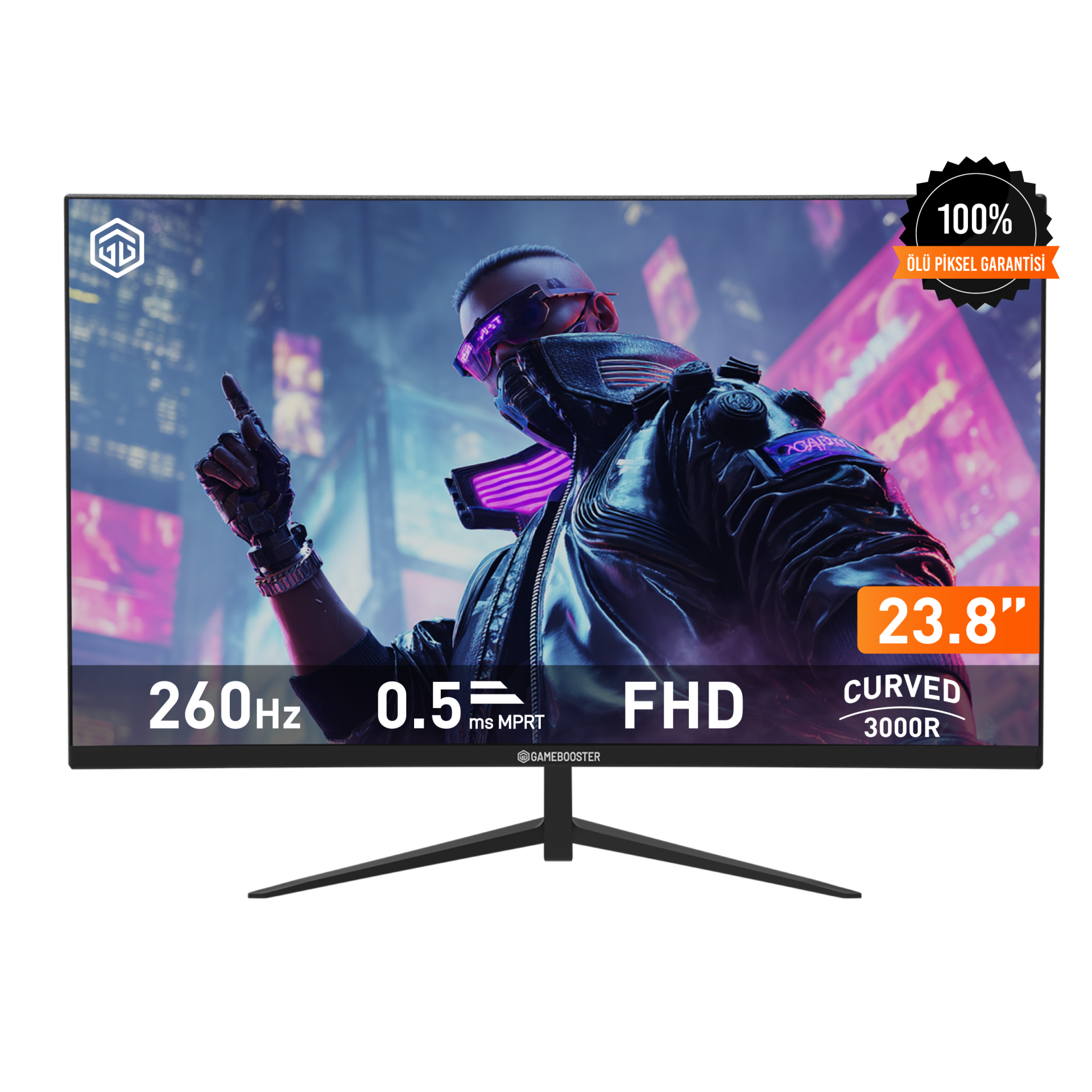 GameBooster LYRIS EF26 23,8'' 260Hz FHD VA Panel 0.5ms HDMI+DP HDR Curved Gaming Monitör