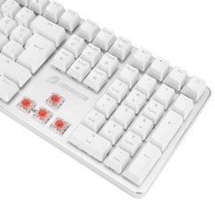GameBooster G918 Fire Storm RGB Aydınlatmalı Kırmızı Sw. Mekanik Beyaz Oyun Klavyesi