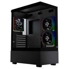 PowerBoost PB-X9032B 650w 80+ Bronze ATX APFC 3*ARGB PWM Fan Mid ATX SeaView Gaming Siyah Kasa