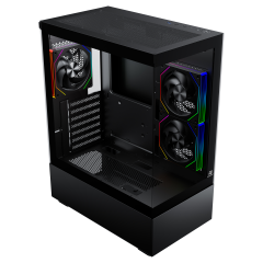 PowerBoost PB-X9032B 650w 80+ Bronze ATX APFC 3*ARGB PWM Fan Mid ATX SeaView Gaming Siyah Kasa