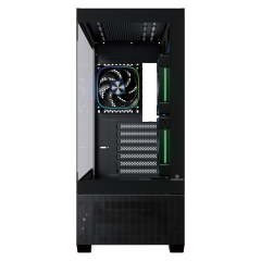 GameBooster NYVRA ALPHA 750w 80+ Bronze ATX APFC 3.1 PCI-E 5.1 3*ARGB PWM Fan ATX Mid-Tower SeaView Gaming Siyah Kasa