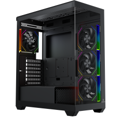 GameBooster NYVRA FALCON 750w 80+ Bronze ATX APFC 3.1 PCI-E 5.1 4*ARGB PWM Fan ATX Tower SeaView Gaming Siyah Kasa